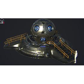 3D Sci-fi Hyper AI Core Reactor PBR